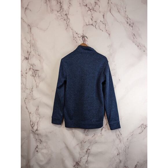 Eddie Bauer Pullover Mens Small Fleece Snap Button Radiator Blue Recycled Jacket - Picture 5 of 13